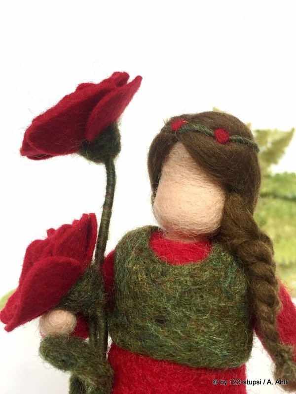 Rote Rose Blumenkind für den Jahreszeitentisch (1060)