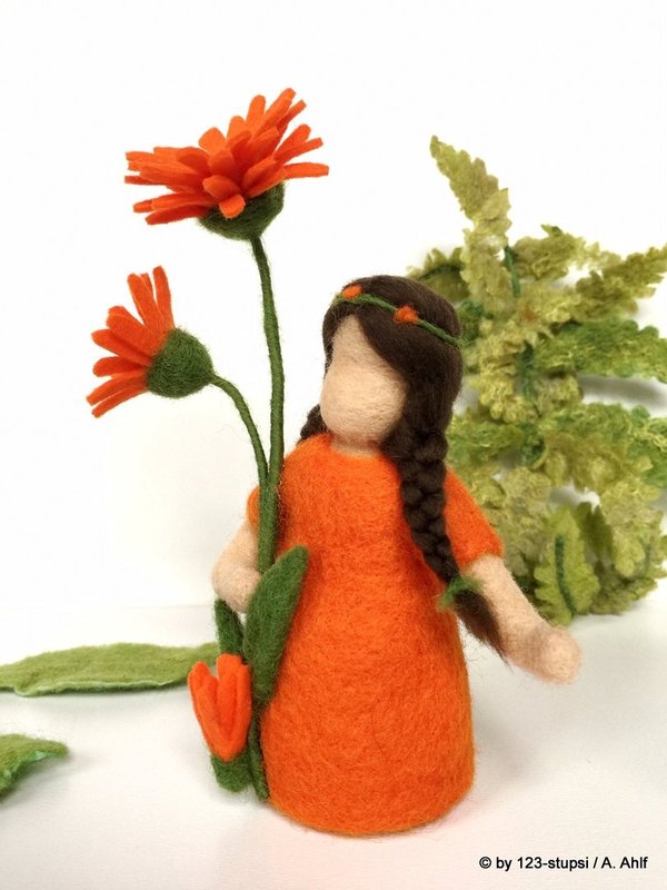 Ringelblume Blumenkind , orange - Jahreszeitentisch