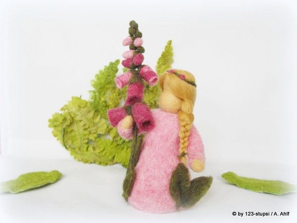 Rosa Fingerhut Blumenkind für den Jahreszeitentisch (1068)